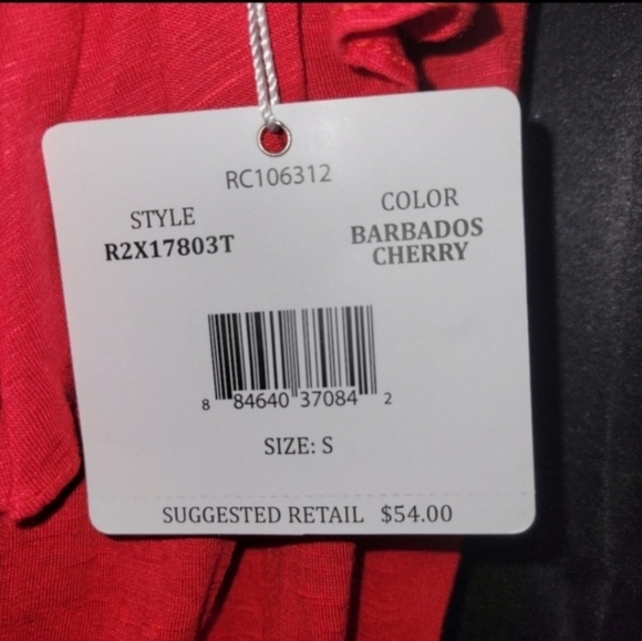 💋5/20 NWT RXB SMALL RED BLOUSE - Picture 2 of 4